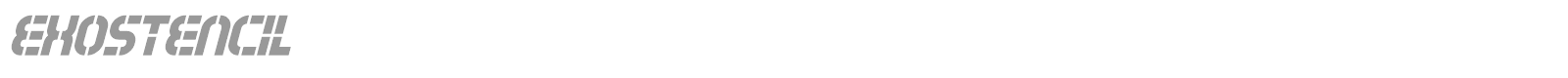 Exostencil font preview